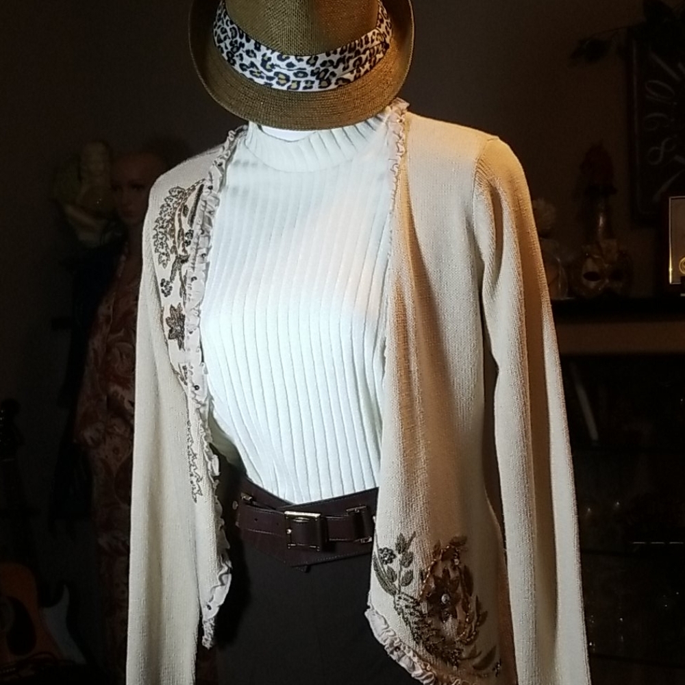 Vintage Coldwater Creek Hand Beaded Sweater